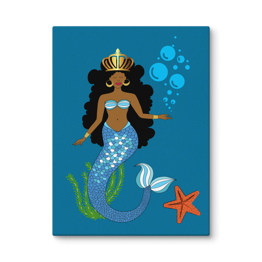 Black Mermaid Canvas