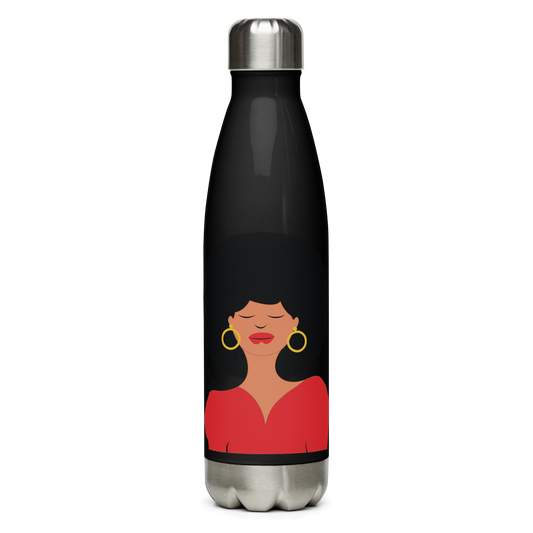 Black is Beautiful Stainless Steel Water Bottle