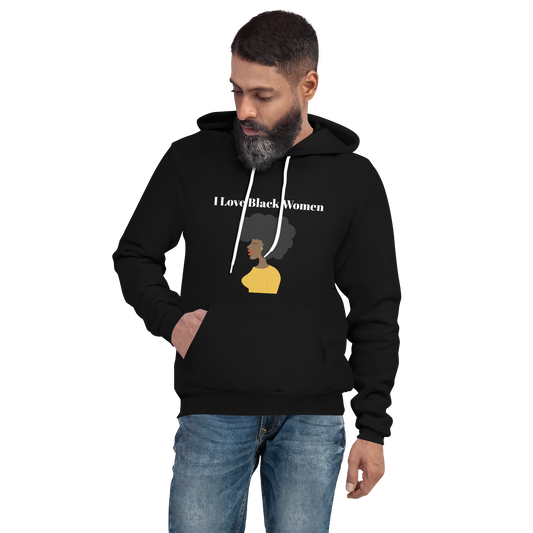 I Love Black Women Unisex Hoodie - Yellow