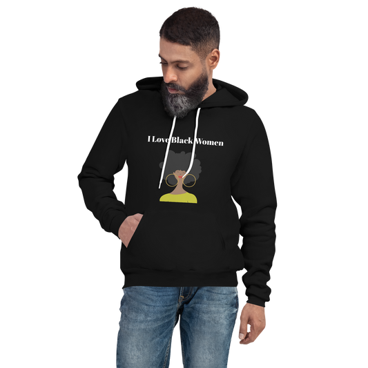 I Love Black Women Unisex Hoodie - Lime
