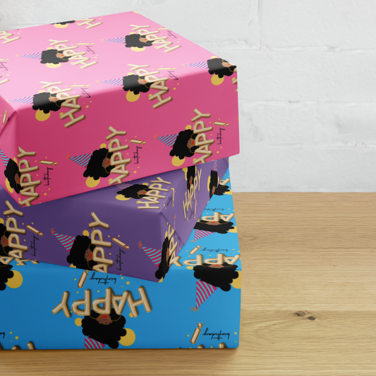 Happy Birthday Wrapping Paper Sheets