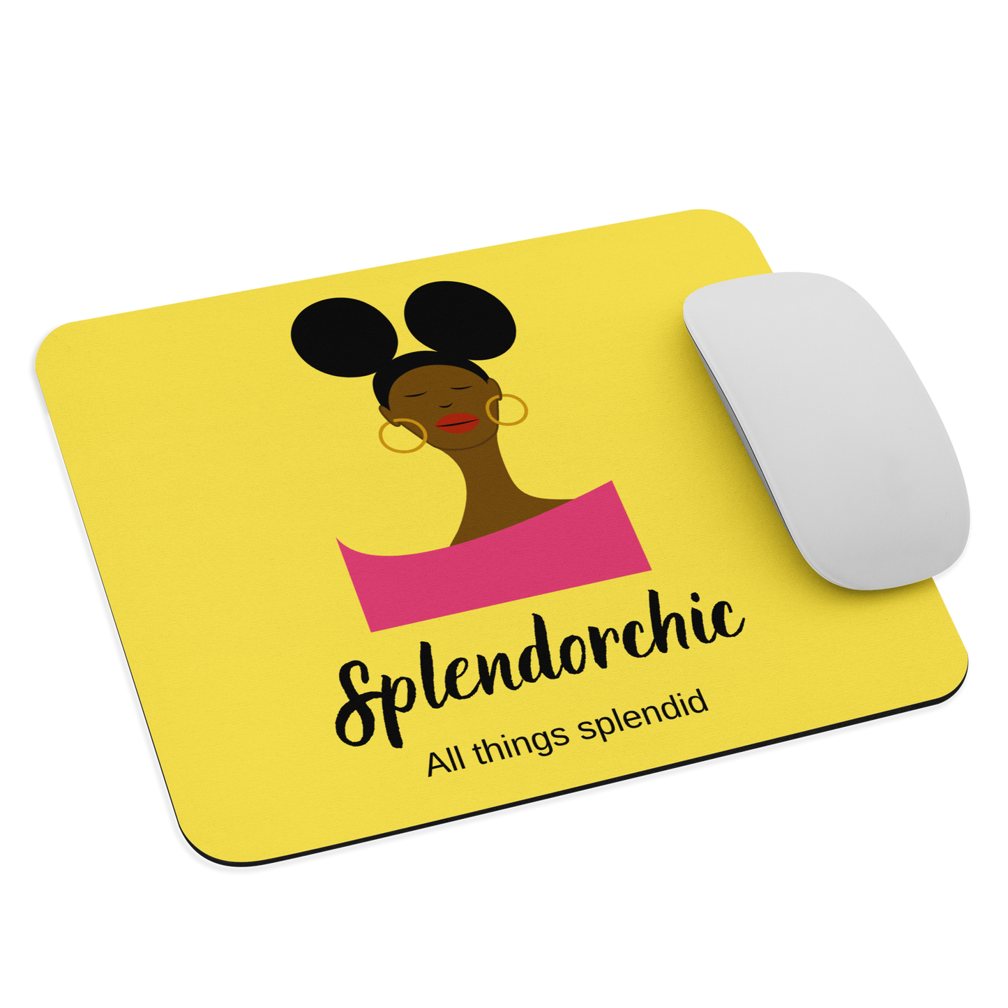 Afro Puffs Logo Mouse Pad
