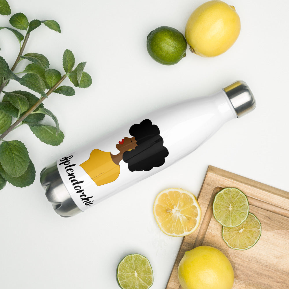 Afro Profile Logo Water Bottle