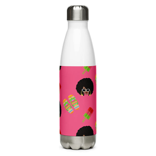 Chicy Girl Summer Water Bottle in Brink Pink