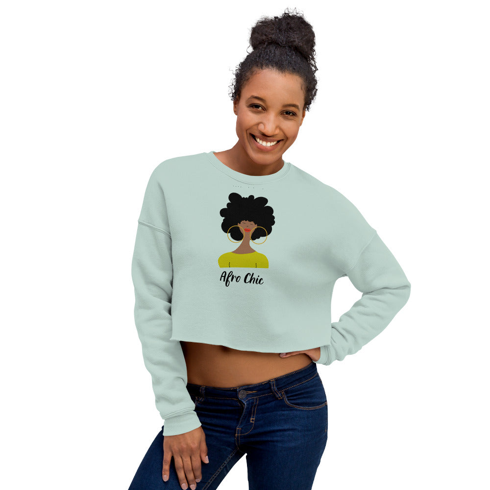 Afro Chic Crop Sweatshirt