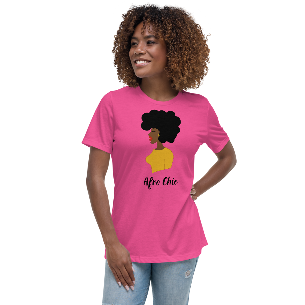 Afro Chic Profile Women's Relaxed T-Shirt