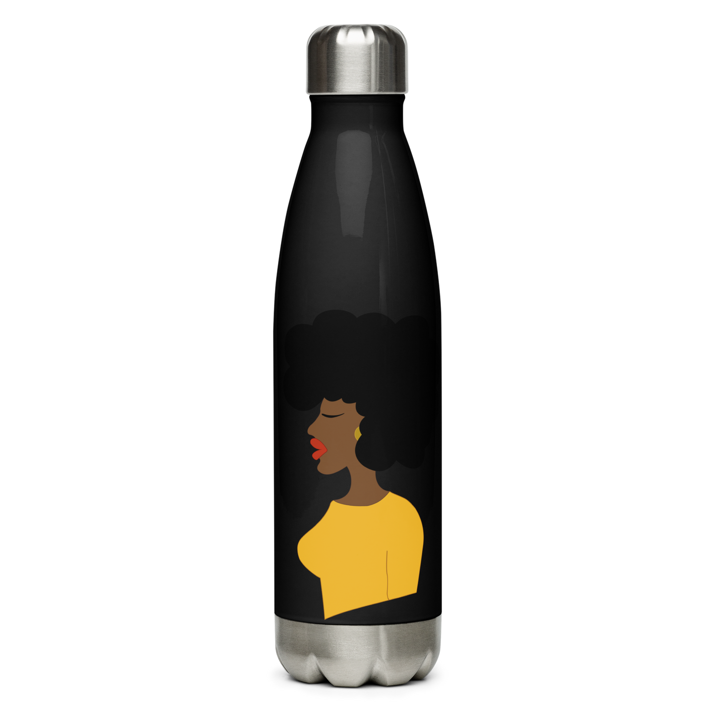 Afro Chic Profile Stainless Steel Water Bottle