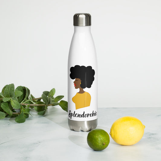 Afro Profile Logo Water Bottle