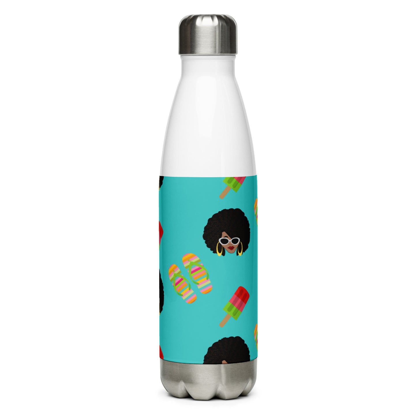 Chicy Girl Summer Water Bottle in Dark Turquoise