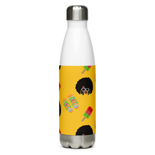 Chicy Girl Summer Water Bottle in Yellow