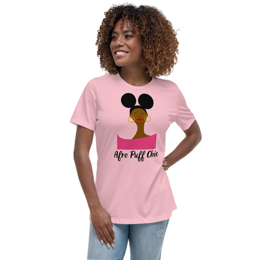 Afro Puff Chic Women's Relaxed T-Shirt